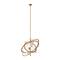 Gold Metal 4 Light Chandelier with Suspension Rod 30" x 30" x 70"